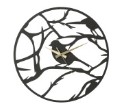 Horloge Oiseau Métal Noir